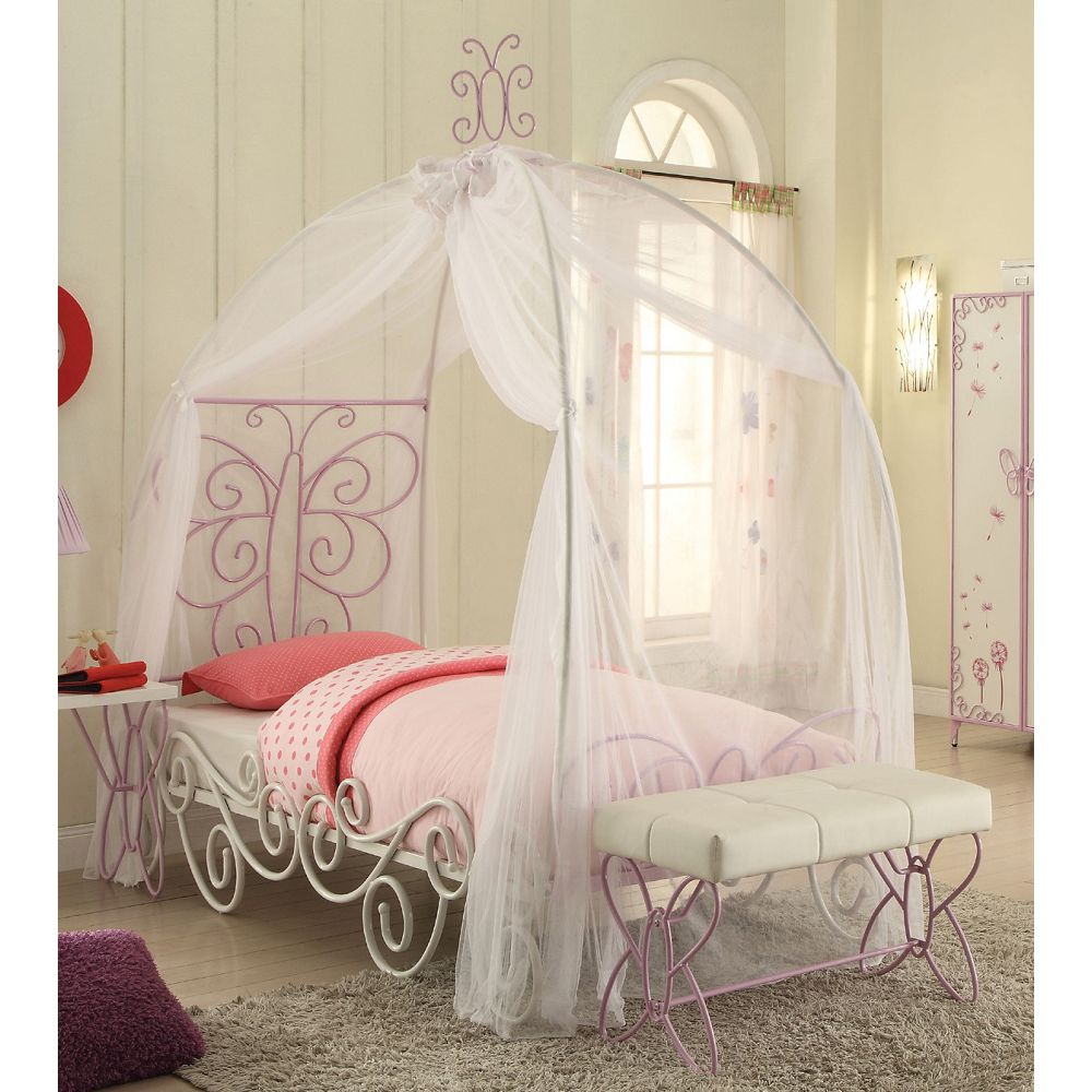 ACME Priya II Twin Bed in White  Light Purple-Boyel Living